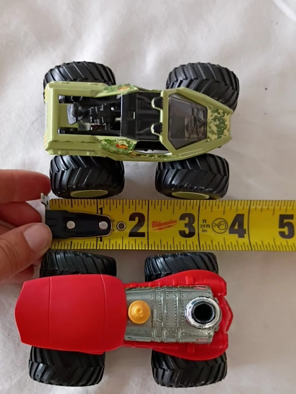 EUC Hot Wheels Monster Jam Soldier Fortune And Derailed Train Trucks Pair Of 2